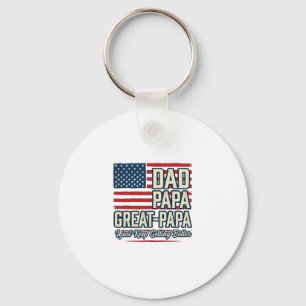 Dad Papa Great-Papa Patriotic Vintage Family Shirt Key Ring