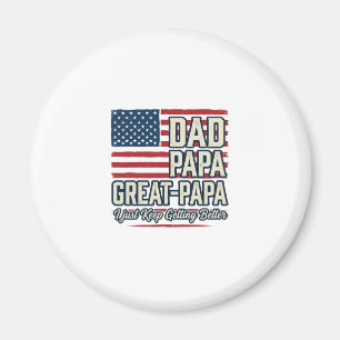 Dad Papa Great-Papa Patriotic Vintage Family Shirt Magnet