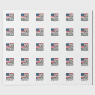 Dad Papa Great-Papa Patriotic Vintage Family Shirt Wrapping Paper