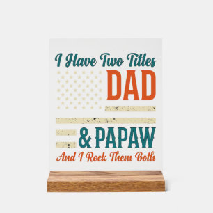 Dad Papaw Vintage Patriotic Family Shirt Design_1 Acrylic Sign