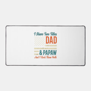 Dad Papaw Vintage Patriotic Family Shirt Design_1 Desk Mat