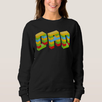Dad Parent Brick Master Builder Building Blocks Se Sweatshirt