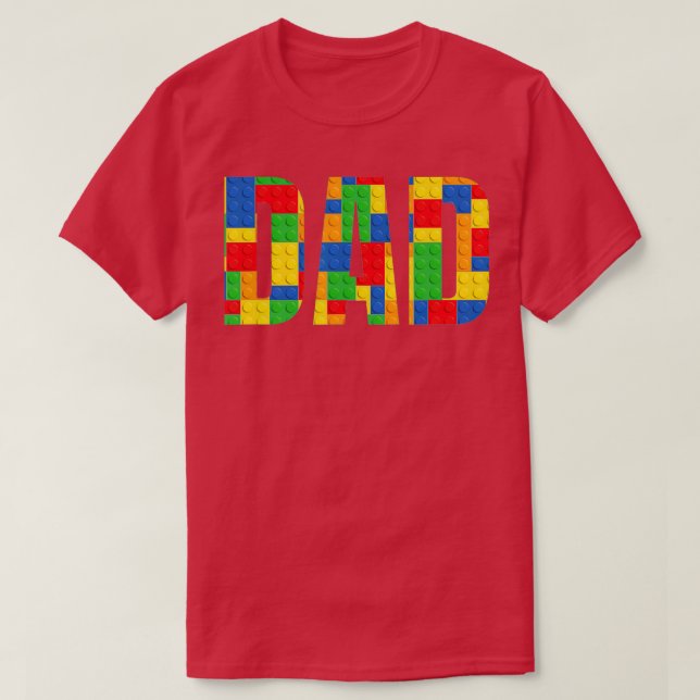 Dad Parent Brick Master Builder Building Blocks Se T-Shirt (Design Front)