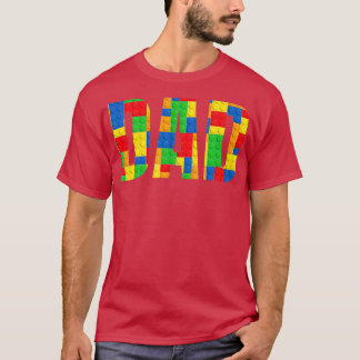 Dad Parent Brick Master Builder Building Blocks Se T-Shirt