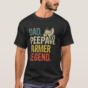 Dad Peepaw Farmer Legend Cool Retro T-Shirt