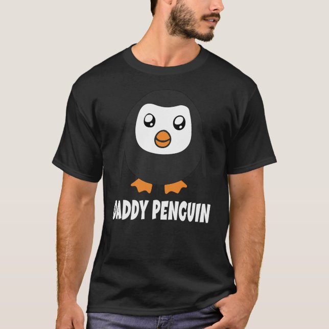Dad Penguin Paternity Family Father Penguin Daddy  T-Shirt (Front)
