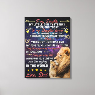 Dad - Perfect Gift For Your Daughter Canvas Print