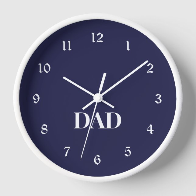 DAD, personalised gift, Clock (Front)
