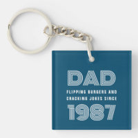 Dad Personalised Year Grill Master BBQ Teal Blue