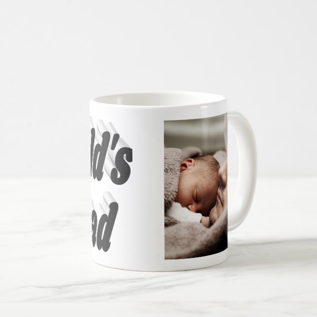 Dad Photo black text  Coffee Mug (Front Right)