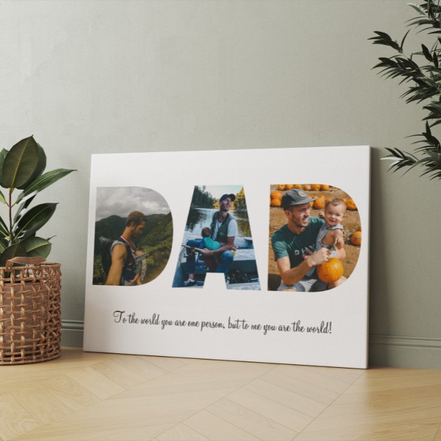 Dad Photo Collage Canvas Print (Creator Uploaded)
