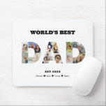 Dad Photo Collage Cutout Father's Day Birthday Mouse Pad<br><div class="desc">Celebrate the special moments with your father with this Dad Photo Collage design. This customisable design is perfect for creating a personalised and heartfelt gift for Father's Day and Birthday celebration. Craft a beautiful collage with the word DAD, featuring cherished moments, creating a visual journey of the precious memories you've...</div>