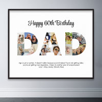 Dad Photo Collage Cutout Father's Day Birthday