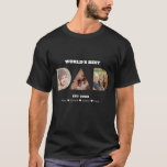 Dad Photo Collage Cutout Father's Day Birthday T-Shirt<br><div class="desc">Celebrate the special moments with your father with this Dad Photo Collage design. This customisable design is perfect for creating a personalised and heartfelt gift for Father's Day and Birthday celebration. Craft a beautiful collage with the word DAD, featuring cherished moments, creating a visual journey of the precious memories you've...</div>