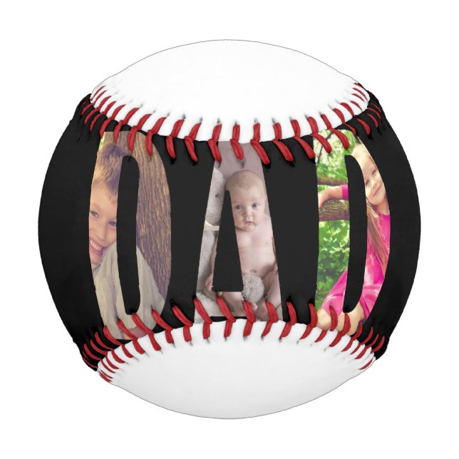 Dad Photo Collage Father's Day Baseball (Front)