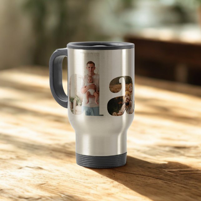 Dad Photo Collage, Father's Day Gift For Dad Travel Mug (Creator Uploaded)