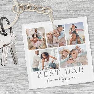 Dad Photo Collage Key Ring
