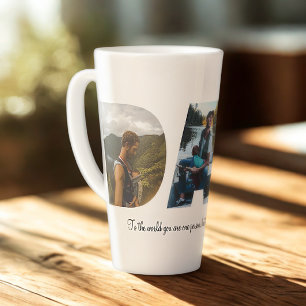Dad Photo Collage Latte Mug for Father's day