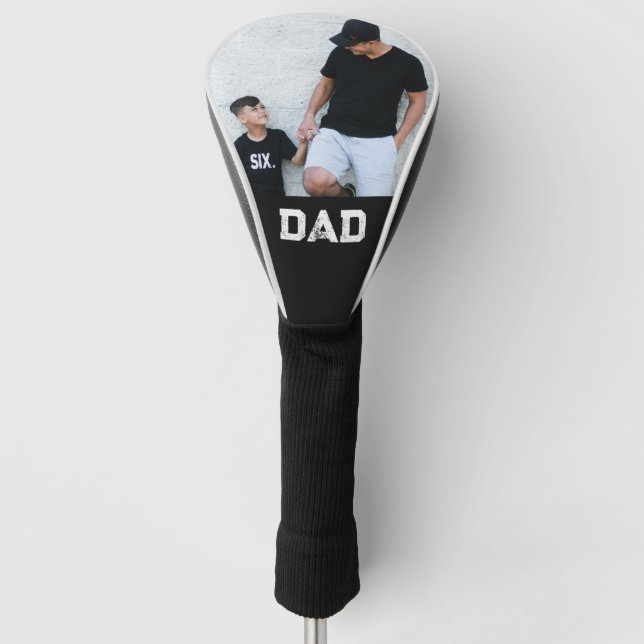 'Dad' Photo Customisable Father's Day Keepsake  Golf Head Cover (Front)