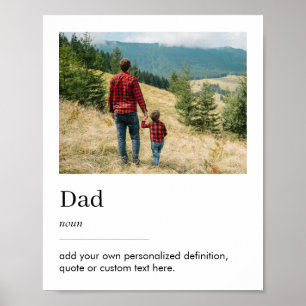 Dad Photo Dictionary Definition Poster