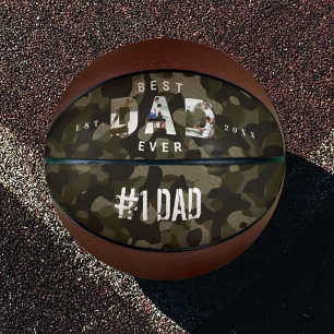 DAD Photo Frame Green Camouflage Pattern #1 DAD Basketball