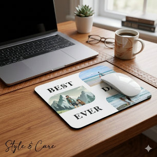 Dad Photo Gift Mouse Pad Three Picture Design
