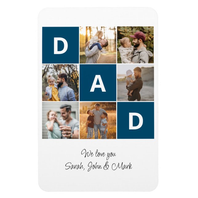 Dad Photo Magnet for Father's Day (Vertical)