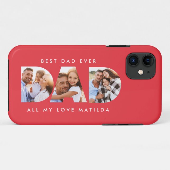 Dad photo modern typography child gift Case-Mate iPhone case (Back (Horizontal))