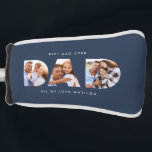 Dad photo modern typography child gift golf head cover<br><div class="desc">Give Dad a gift he’ll never forget with this personalised multi-photo golf towel, featuring clean modern typography and space for your favourite memories. Whether it's for Father’s Day, his birthday, or Christmas, this custom towel is perfect for the golf-loving dad who appreciates both sentiment and style. Upload 3 of your...</div>