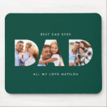 Dad photo modern typography child gift mouse pad<br><div class="desc">Dad multi photo modern typography child gift. Ideal fathers day,  birthday or christmas gift. Colours can be changed.</div>