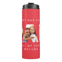 Dad photo modern typography child gift
