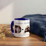 DAD Photo Navy Father's Day Personalised Keepsake Mug<br><div class="desc">Unique and memorable personalised dad coffee mug. The design features the letters "DAD" with a personalised photo displayed in each letter. Add your name(s) for a truly personalised fathers day gift. Design by Moodthology Papery.</div>