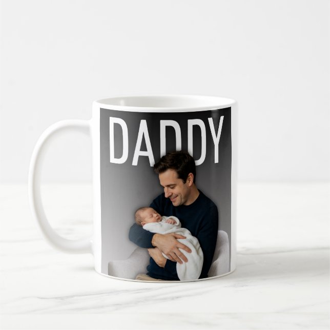 Dad Photo This Year Name Best Daddy Ever Coffee Mug (Left)