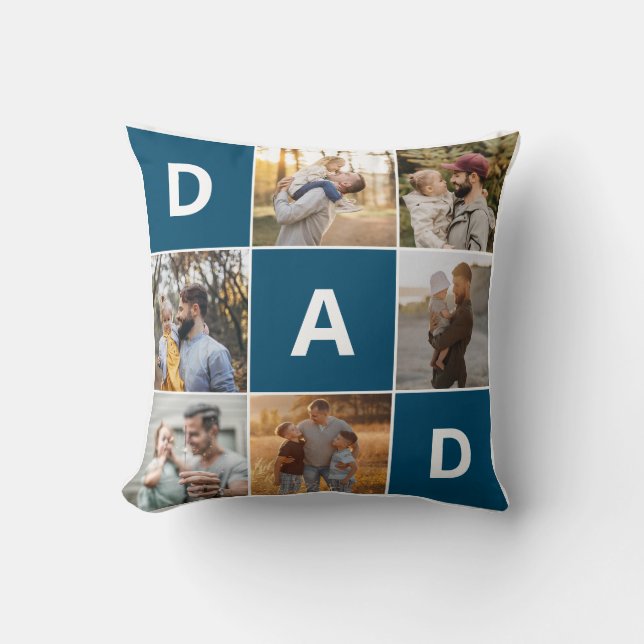Dad Photo Throw Pillow for Father's Day (Front)
