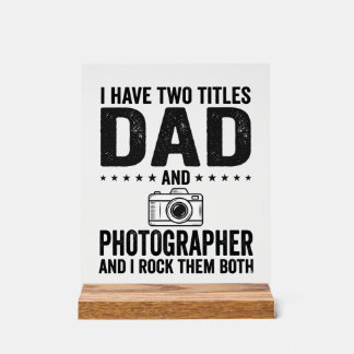 Dad Photographer Vintage Engraving Shirt Design_1 Acrylic Sign