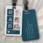 Dad Photos Heart Luggage Tag<br><div class="desc">Liven up your luggage with this personalised design that's perfect for travellers</div>