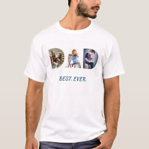 DAD Photos Thru Letters Best Dad Ever Modern T-Shirt