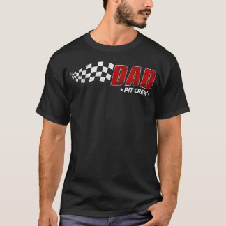 Dad Pit Crew Race Car Birthday Family Matching T-Shirt