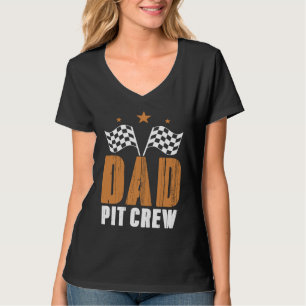 Dad Pit Crew Wheel Tracks Race Brake Luxurious Rac T-Shirt