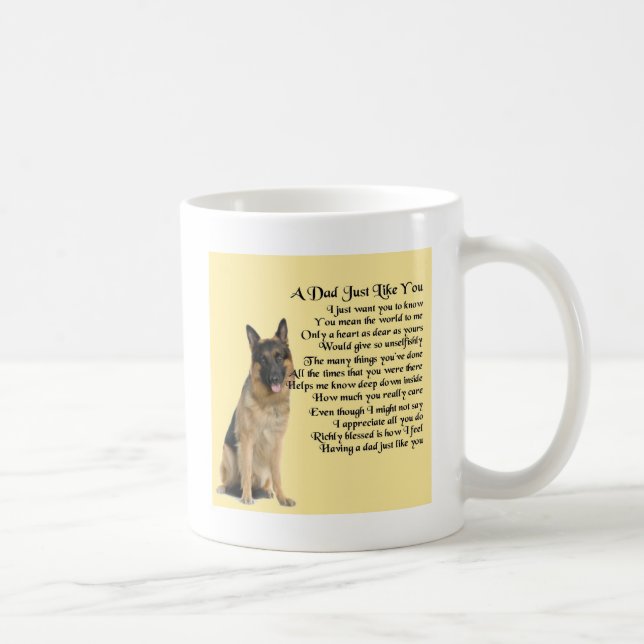 Dad Poem - German Shepherd Dog Coffee Mug (Right)