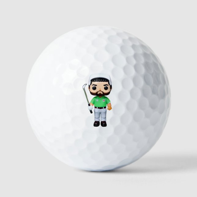 Dad Pop Figure Golf Balls (Front)