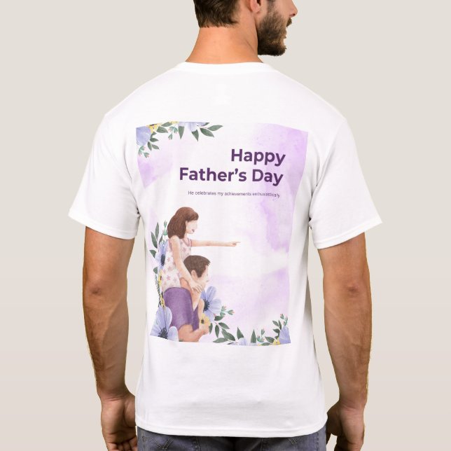 Dad: Powered by Coffee & Love T-Shirt (Back)