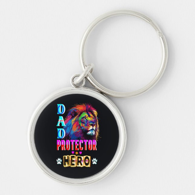 Dad Protector Hero Key Ring (Front)