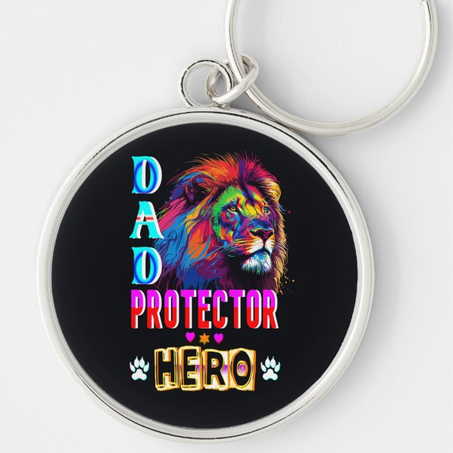 Dad Protector Hero Key Ring (Front)