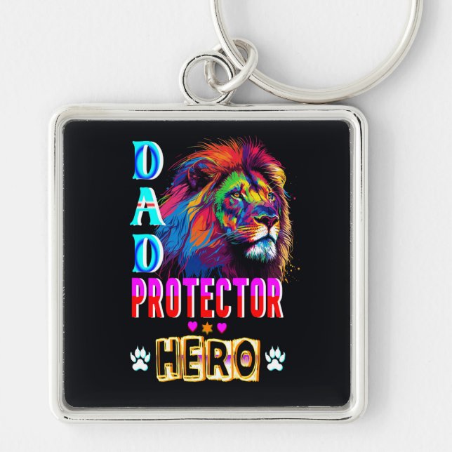 Dad Protector Hero Key Ring (Front)