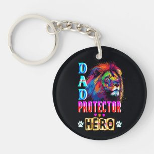 Dad Protector Hero Key Ring