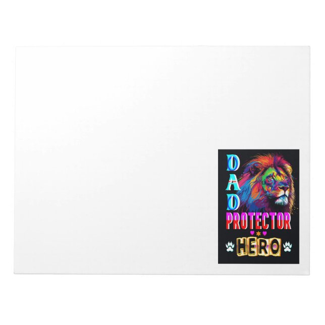 Dad Protector Hero Notepad (Front)