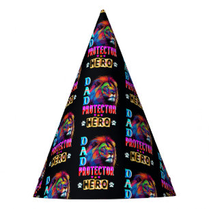 Dad Protector Hero Party Hat