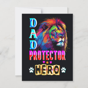 Dad Protector Hero Postcard