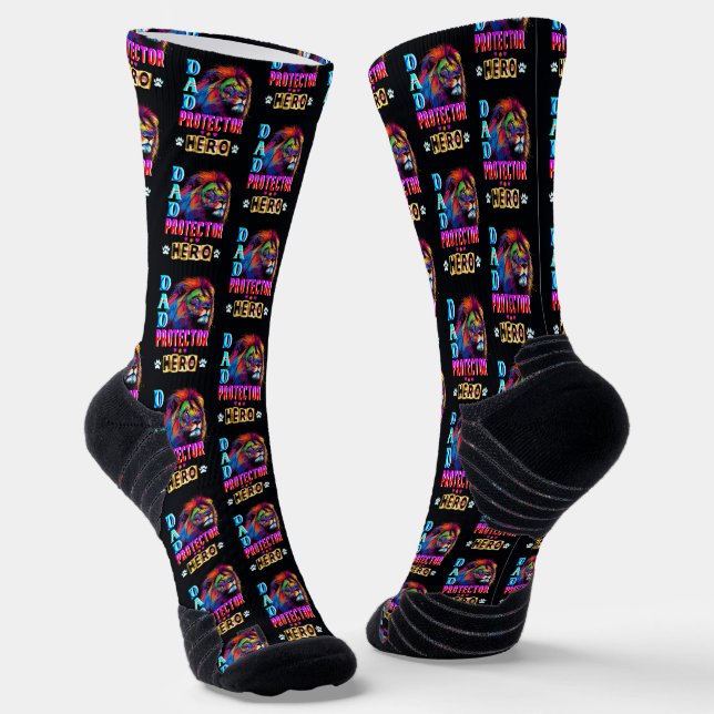 Dad Protector Hero Socks (Angled)